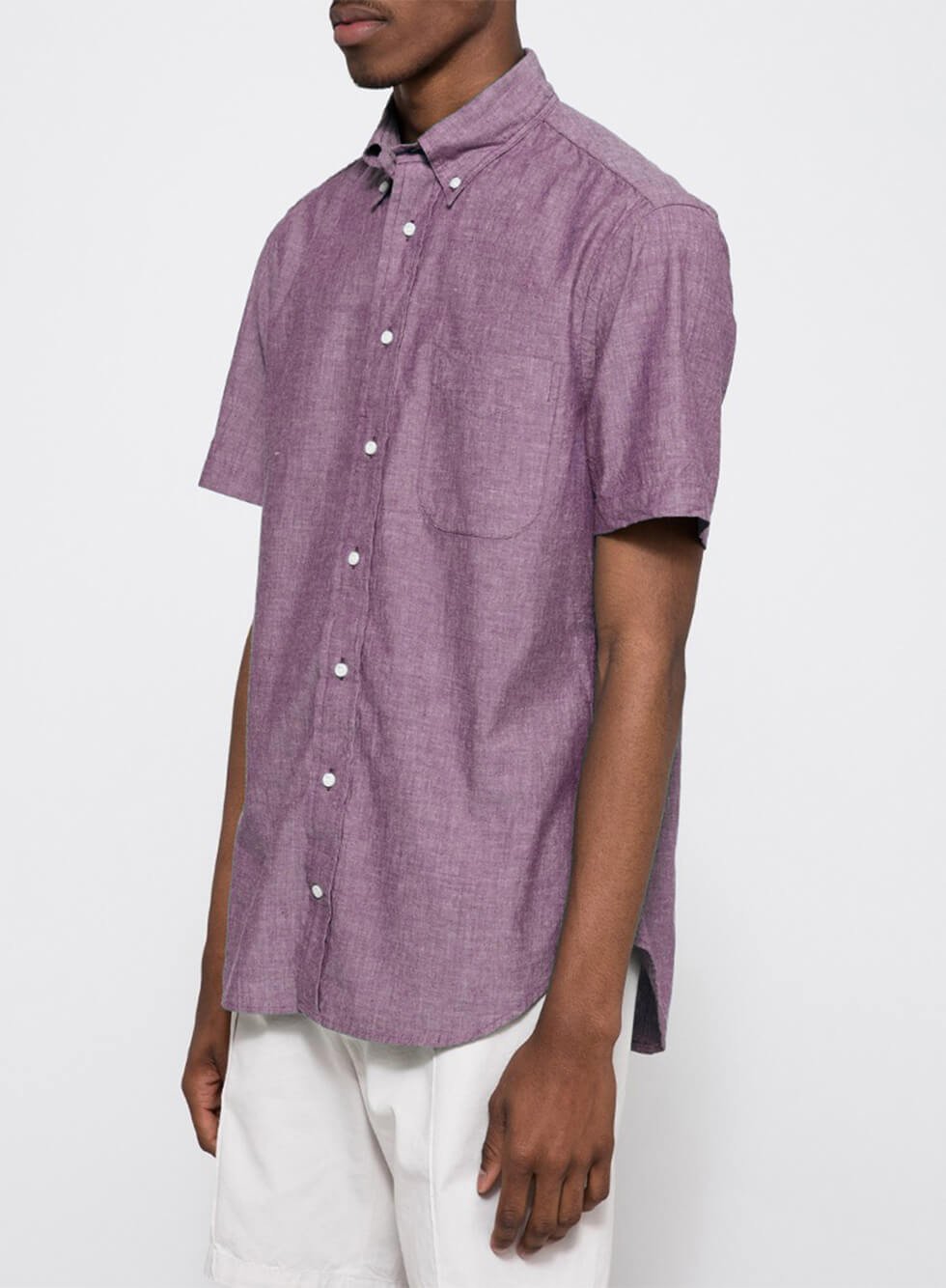 MOTO Denim Fitted Shirt MOTO Denim Fitted Shirt