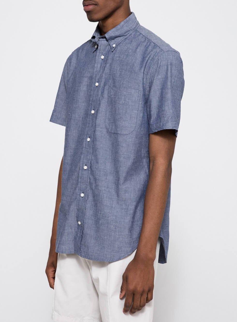 MOTO Denim Fitted Shirt MOTO Denim Fitted Shirt